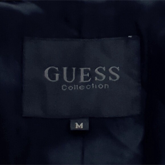 Vintage Guess Collection Long Vegan Fur Coat Women’s Medium Black Waist Belt USA - Picture 10 of 12